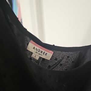 ANDREE BY UNIT Elegant Black Blouse